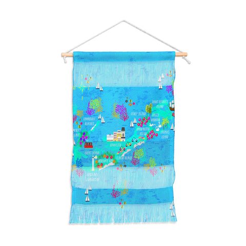 Joy Laforme Bermuda Map Wall Hanging Portrait