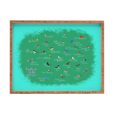 Joy Laforme Birds Of North America Rectangular Tray