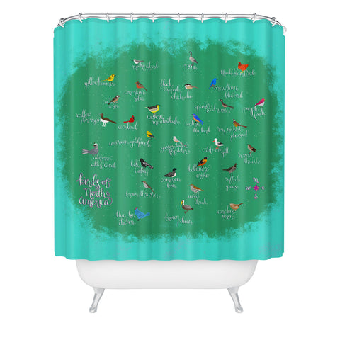Joy Laforme Birds Of North America Shower Curtain