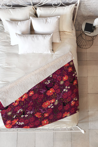 Joy Laforme Blackbird Sings Fleece Throw Blanket