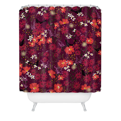 Joy Laforme Blackbird Sings Shower Curtain