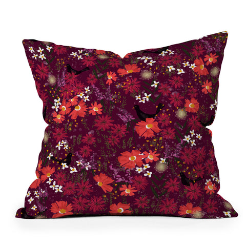 Joy Laforme Blackbird Sings Throw Pillow