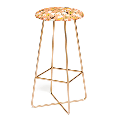 Joy Laforme Blooms of Dandelions and Wild Daisies Bar Stool