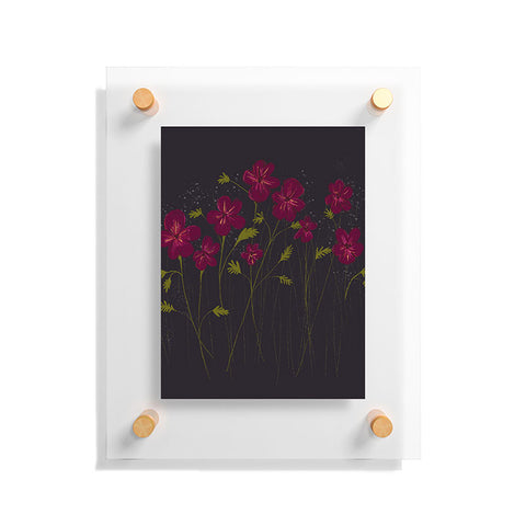 Joy Laforme Blooms of Field Pansies Floating Acrylic Print