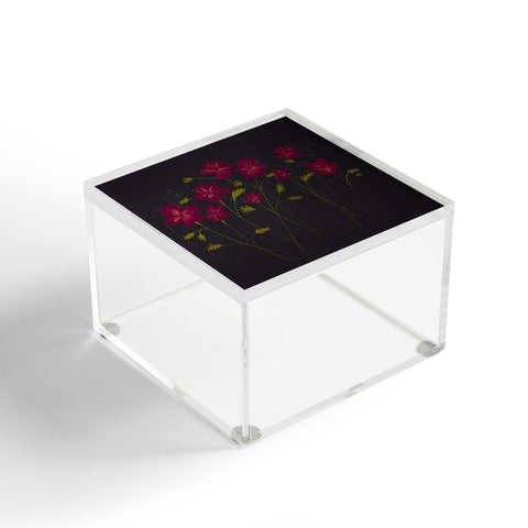 Joy Laforme Blooms of Field Pansies Acrylic Box