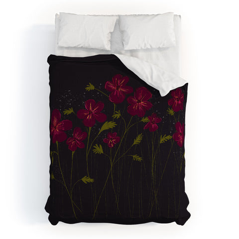Joy Laforme Blooms of Field Pansies Comforter
