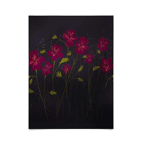Joy Laforme Blooms of Field Pansies Poster