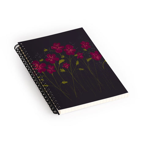 Joy Laforme Blooms of Field Pansies Spiral Notebook