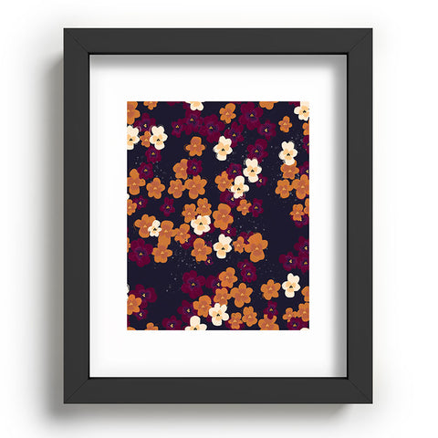 Joy Laforme Blooms of Mini Pansies Recessed Framing Rectangle