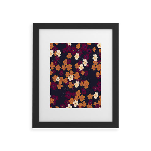 Joy Laforme Blooms of Mini Pansies Framed Art Print