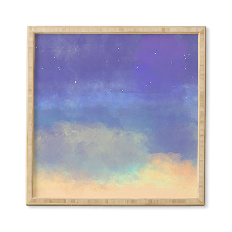 Joy Laforme Bonne Nuit Blue Framed Wall Art