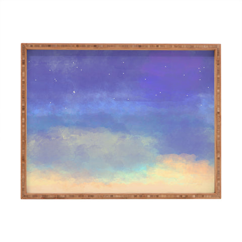 Joy Laforme Bonne Nuit Blue Rectangular Tray