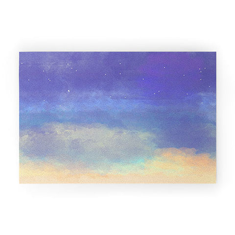 Joy Laforme Bonne Nuit Blue Welcome Mat