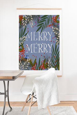 Joy Laforme Christmas Merry Merry Wreath Art Print And Hanger