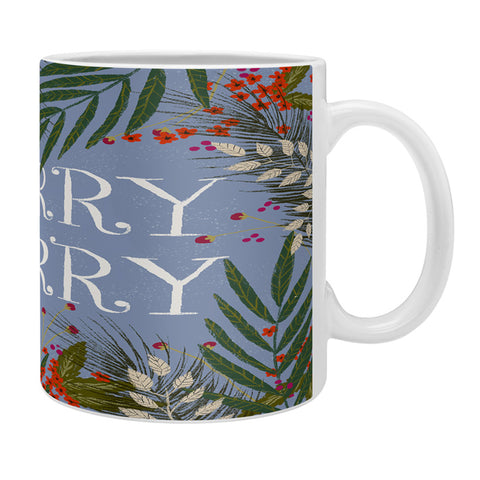 Joy Laforme Christmas Merry Merry Wreath Coffee Mug