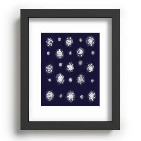 Joy Laforme Christmas Snow Recessed Framing Rectangle