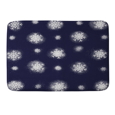 Joy Laforme Christmas Snow Memory Foam Bath Mat