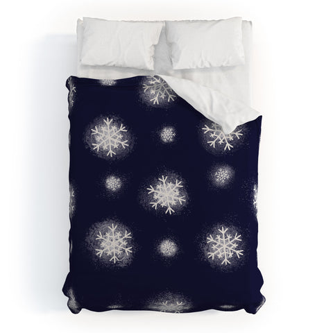 Joy Laforme Christmas Snow Duvet Cover