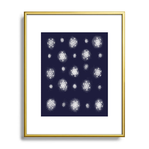 Joy Laforme Christmas Snow Metal Framed Art Print