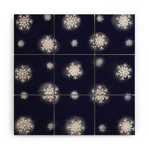 Joy Laforme Christmas Snow Wood Wall Mural