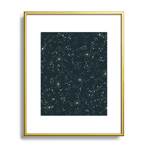 Joy Laforme Constellations In Midnight Blue Metal Framed Art Print