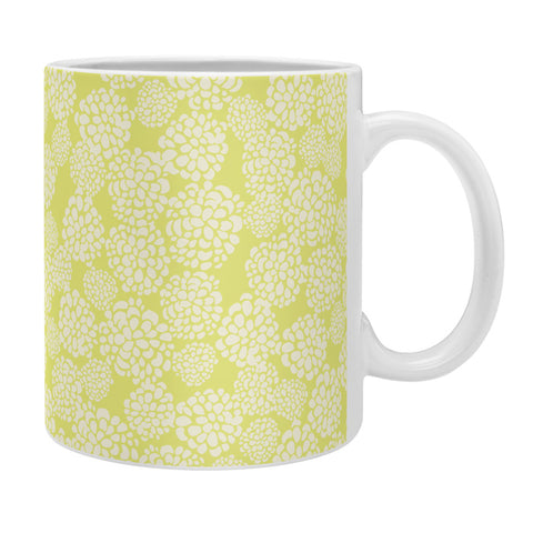 Joy Laforme Dahlias Chartreuse Coffee Mug
