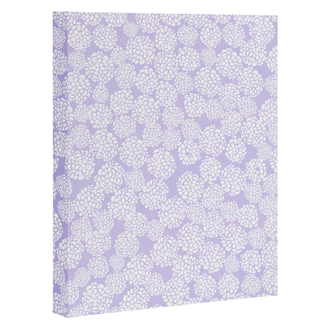 Joy Laforme Dahlias In Periwinkle Art Canvas