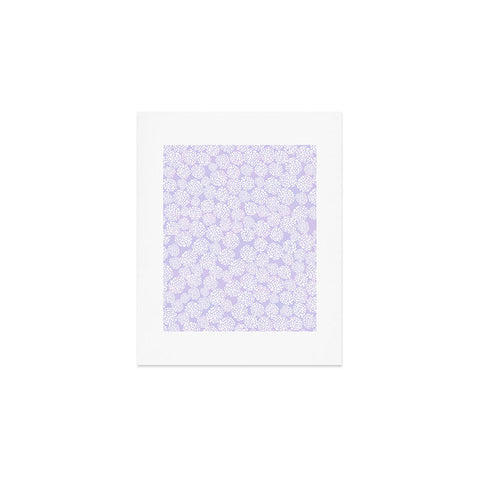 Joy Laforme Dahlias In Periwinkle Art Print