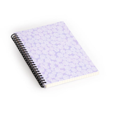 Joy Laforme Dahlias In Periwinkle Spiral Notebook