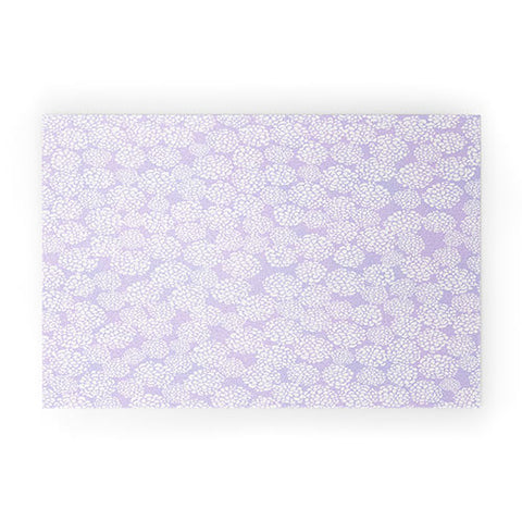 Joy Laforme Dahlias In Periwinkle Welcome Mat