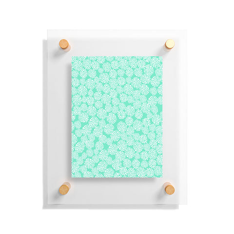 Joy Laforme Dahlias Seafoam Floating Acrylic Print