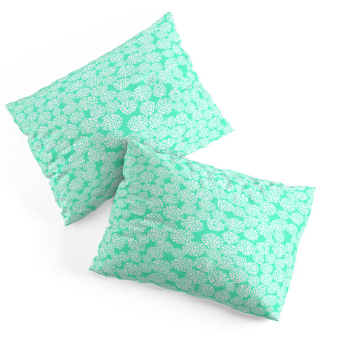 Joy Laforme Dahlias Seafoam Pillow Shams