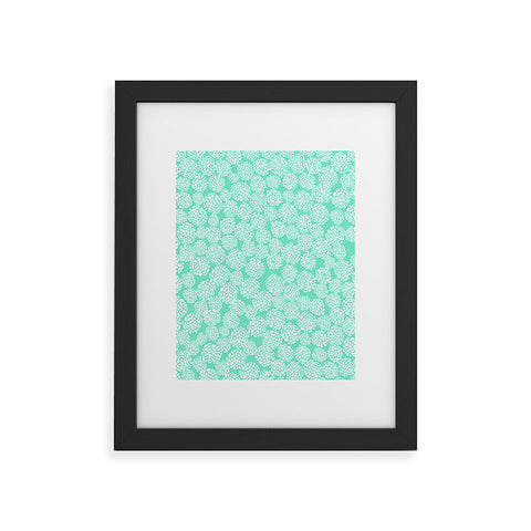Joy Laforme Dahlias Seafoam Framed Art Print