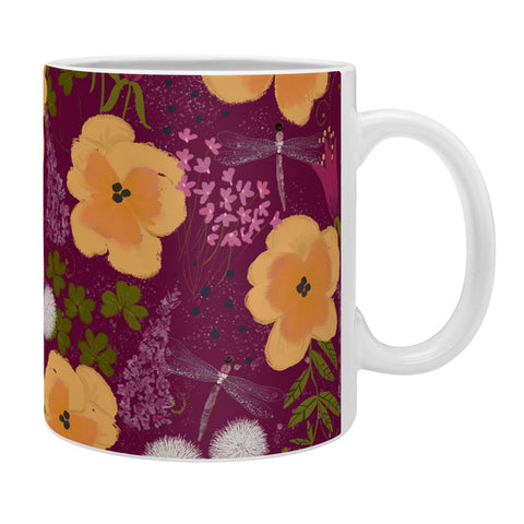 Joy Laforme Dandelions and Wild Pansies Coffee Mug