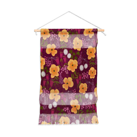 Joy Laforme Dandelions and Wild Pansies Wall Hanging Portrait