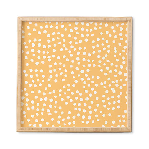 Joy Laforme Dots In Orange Framed Wall Art