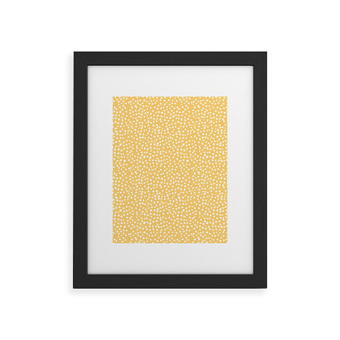 Joy Laforme Dots In Orange Framed Art Print