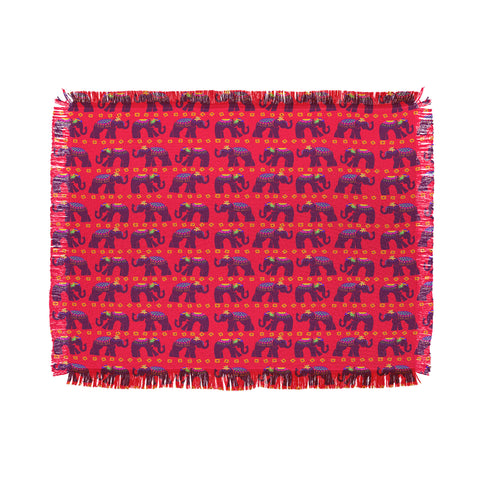 Joy Laforme Elephants Deco Throw Blanket