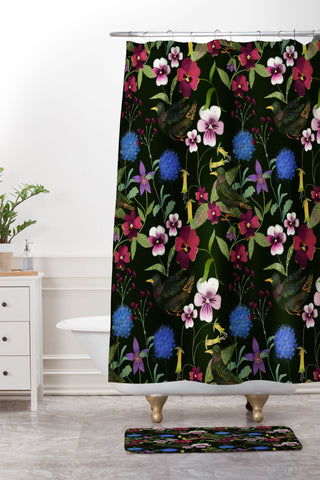 Joy Laforme European Starling Shower Curtain And Mat