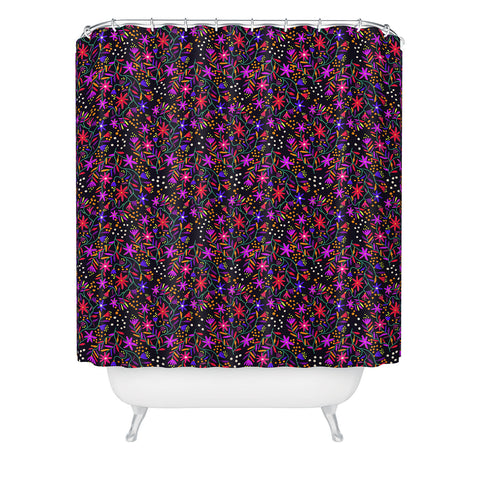 Joy Laforme Exotic Flora Deco Shower Curtain