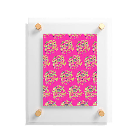 Joy Laforme Far Far Away Elephants in Pink Floating Acrylic Print