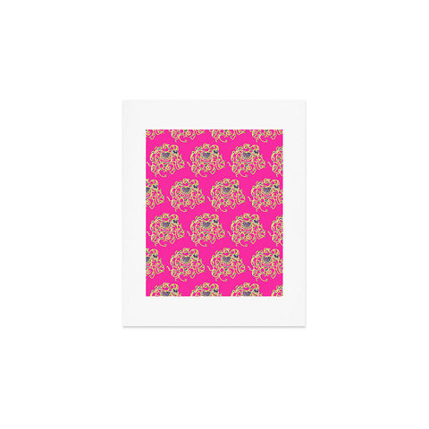 Joy Laforme Far Far Away Elephants in Pink Art Print