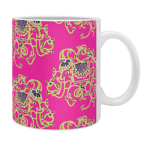 Joy Laforme Far Far Away Elephants in Pink Coffee Mug