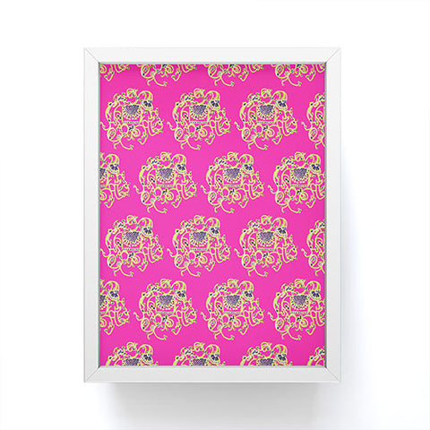 Joy Laforme Far Far Away Elephants in Pink Framed Mini Art Print