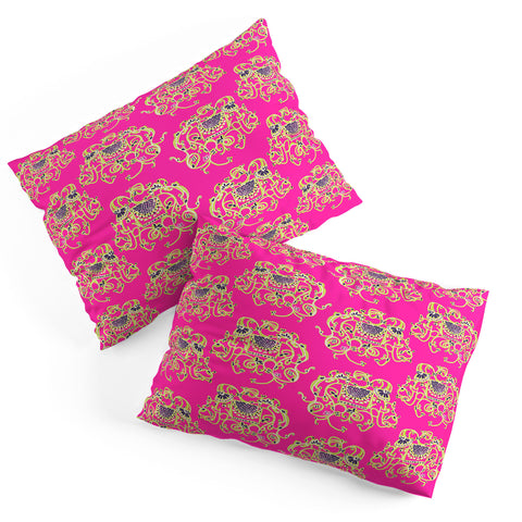 Joy Laforme Far Far Away Elephants in Pink Pillow Shams