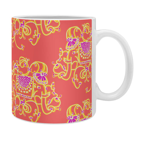 Joy Laforme Far Far Away Elephants In Red Coffee Mug