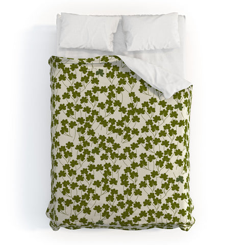 Joy Laforme Fields of Clover Duvet Cover