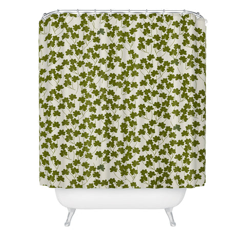 Joy Laforme Fields of Clover Shower Curtain
