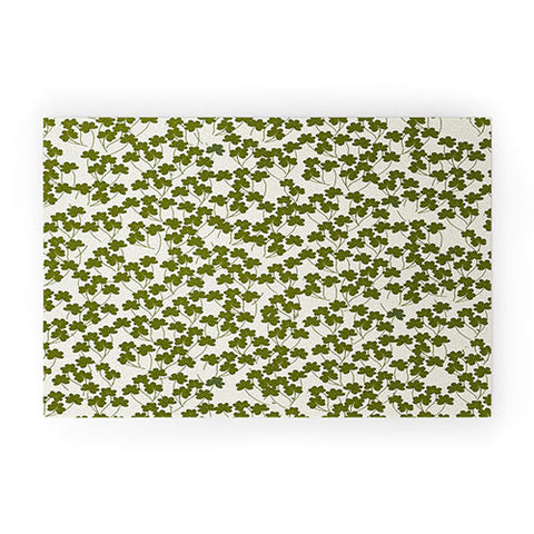 Joy Laforme Fields of Clover Welcome Mat