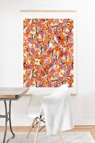 Joy Laforme Floral Forest Orange Art Print And Hanger